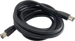 Inc. 10 feet Firewire IEEE 1394 6 Pin Male to 6 Pin Male Cable (E07-210) , Black