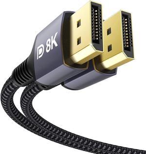 Stouchi DisplayPort Cable, DP 1.4 Cable 8K 16FT/5M 8K@60Hz HBR3 4K@60Hz/144Hz/120Hz 5K@60Hz 2K@165Hz/240Hz Support FreeSync G-Sync HDR10 for Gaming Monitor Graphics Card