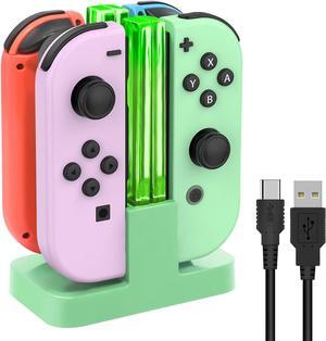 Charging Dock Replacement for Switch & Switch OLED for Joy Cons, Charging Station for Switch with a USB Type-C Charging Cord- Green