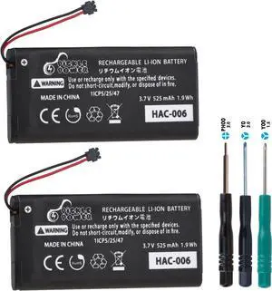 Pickle Power Joy Con Battery Replacement, 2pcs HAC-006 Battery for Nintendo Switch HAC-015 HAC-016 Left & Right Joy-Con Controller