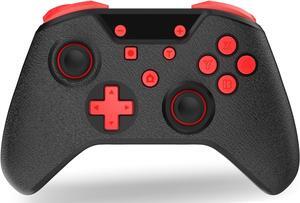 Wireless Switch Controllers Compatible with Nintendo Switch/Lite/OLED/PC/STEAM, Switch Pro Controller with Wake-up, Turbo, Vibration, Gyroscope, Programm Back Button (Black)