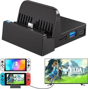 Switch Dock with USB 3.0, Compact, Lightweight and Portable, Charging Adapter for Nintendo Switch
