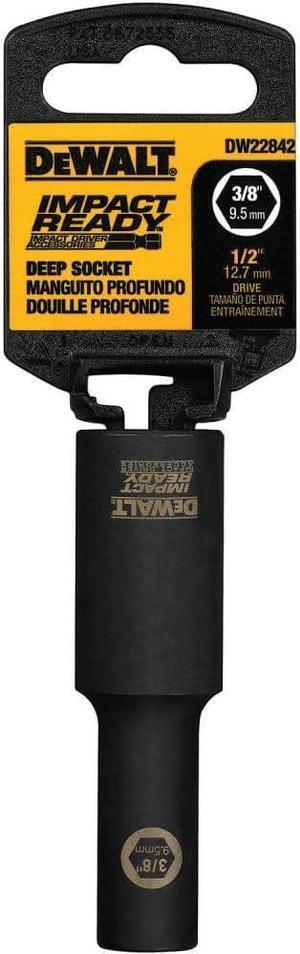 DEWALT DW22962 1-1/8-Inch IMPACT READY Deep Socket for 1/2-Inch Drive
