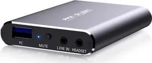 PyleUsa Capture Card - Full HD 1080p 4K HDMI-to-USB Audio-Video Via DSLR Camcorder Action Cam, Ultra Low Latency, Record to Computer for Gaming, Streaming, Conference or Live Broadcasting - PLINK1