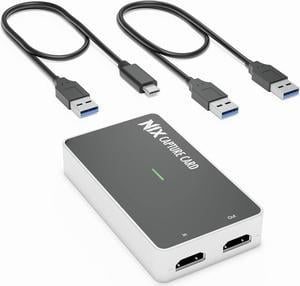 Plugable HDMI Video Capture Card, USB 3.0 or USB C, Record, Stream and Go Live with DSLR, 1080P 60FPS with HDMI Pass Through - Compatible with Windows, Mac OS, Linux, OBS Streaming