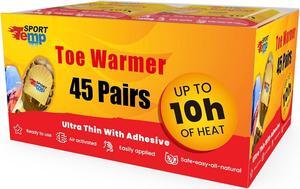 Toe Warmers - Up to 10 Hours of Heat, Easily Apply with Adhesive - Ultra Thin, Easy, All Natural - Air Activated, Odorless Hot Toe Warmers - Sport Temp