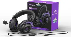 EKSA E900 &Lords Mobile Gaming Headset, Gaming Headphones with Detachable Noise Canceling Microphone - 50 MM Drivers, Lightweight and Comfortable
