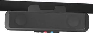 Cyber Acoustics USB & Bluetooth Speaker Bar (CA-2890BT)  USB Powered Speaker with Speakerphone for PC and Bluetooth to Simultaneously Connect to Smartphones, Clamps to Monitor, Convenient Controls