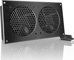 AC Infinity AIRPLATE S7, Quiet Cooling Fan System 12" with Speed Control, for Home Theater AV Cabinets