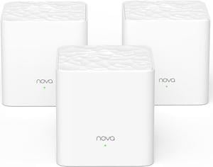 Tenda Nova Mesh WiFi System - Covers 3500 sq.ft - AC1200 Dual-Band Mesh Network for Home Internet - Parental Control - 3-Pack
