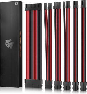ASIAHORSE 16AWG PSU Cable Extension Power Cords, Customized Power Supply Mod Sleeve Extension Cable, ATX/EPS/8-pin PCI-E/6-pin PCI-E for PSU Cable