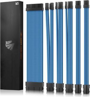 ASIAHORSE 16AWG PSU Cable Extension Power Cords, Customized Power Supply Mod Sleeve Extension Cable, ATX/EPS/8-pin PCI-E/6-pin PCI-E for PSU Cable