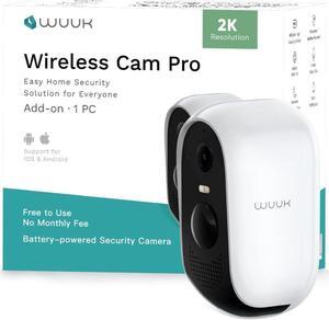 2K Security Cameras Wireless Outdoor System, 2-Cams Kit, Homebase Support Up to 8 Cams, Home Cam with 240 Days Battery Life, AI Humanoid Alert, Compatible with Alexa/Google, IFTTT, No Monthly Fee