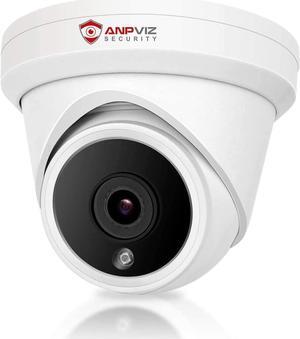 Anpviz 5MP IP PoE Dome Security Camera with Mic/Audio, Turret Camera Outdoor Camera IP66 Weatherproof, 98ft NightVision Wide Angle 2.8mm, White(U Series)