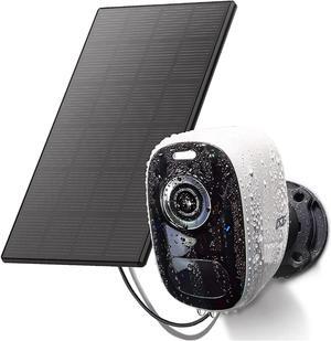 DCT Solar Camera Outdoor Wireless: Magnetic WiFi 4MP Security Camera Battery Powered PIR/AI Motion Detection Two-Way Talk Spotlight Siren Alarm IP66 Waterproof Cloud/SD Storage