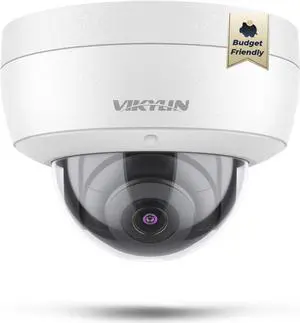 VIKYLIN 4K 8MP PoE IP Camera, Outdoor 4K Security Dome Camera with Human Vehicle Detection, 2.8mm Lens, 98ft EXIR2.0 Night Vision, Built-in Mic,WDR, IK10/IP67, Blue Iris, NDAA Compliant