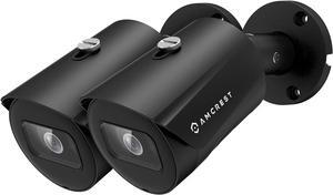 Amcrest 2-Pack UltraHD 5MP Outdoor POE Camera 2592 x 1944p Bullet IP Security Camera, Outdoor IP67 Waterproof, 103° FOV, 2.8mm Lens, 98.4ft Night Vision, 5-Megapixel, IP5M-B1186EB-28MM (Black)