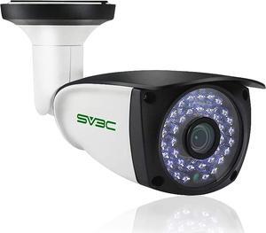 SV3C 4K POE Camera Security Outdoor 8MP POE IP Camera with Motion Detection 98ft HD Infrared Night Vision 2-Way Audio Metal Shell, Support RTSP, SD Card Record, FTP, PC, APP, Onvif Conformant (Wired)