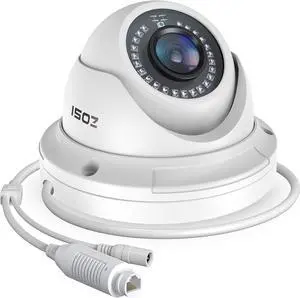 Gadpiparty ZOSI 5MP Add-on POE IP Camera Outdoor Indoor Dome Camera with Night Vision Only Work with ZOSI POE Security Camera System and NVR (Model: ZR16DK, ZR08EN, ZR08DN, ZR08PN)