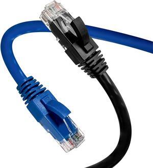 Cat 6 Ethernet Cable with FLUKE Test Report, Ethernet Cable 3ft(2-Pack),Cat 6 Cable(Cat6 Cables),Cat 6 Patch Cables,Snagless Short Internet Cables,RJ45 Network Cable-Black&Blue