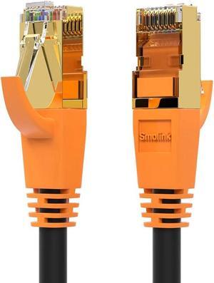 Cat 8 Ethernet Cable 6ft, Outdoor&Indoor, Double Shielded 26AWG 40Gbps 2000Mhz Patch Cord Heavy Duty LAN Cable Network Rj45 Connector Cable with Gold Plated Plug Faster Than Cat7/Cat6/Cat6e/Cat5