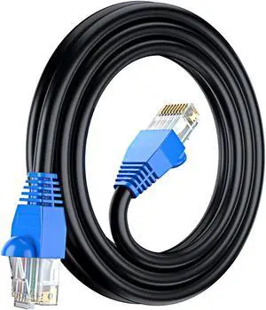 Maximm Cat 6 Ethernet Cable 25 Ft, 100% Pure Copper, Cat6 Cable LAN Cable, Internet Cable and Network Cable - UTP (Black)