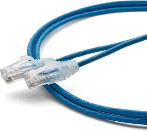 trueCABLE Cat6 Component Rated Patch Cable, Unshielded U/UTP, CM Rated, UL Listed, PoE++, 28AWG 4/PR, Blue, 5ft, 1 Pack