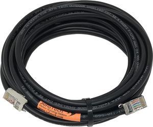 Outdoor Shielded 10ft Cat5e Ethernet Cable Assembly with TOUGHCable Connectors - UV Resistant, Direct Burial, Ground Wire
