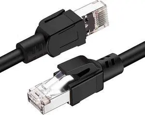 Cat8 Ethernet Cable 20Ft S/FTP Outdoor&Indoor Heavy Duty High Speed 26AWG Internet Network 40Gbps 2000Mhz RJ45 Shielded Connector Weatherproof LAN Cable