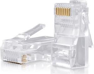 SHD RJ45 Ends, RJ45 Connectors Cat6 Connector Cat5e Connector Cat5 Connectors Ethernet Cable Crimp Connectors-200Pcs