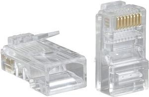 Cmple - Cat5e Connectors RJ45 Modular Pugs Crimp for Solid and Standard Network Ethernet Cable 8P8C LAN - 100 Pack