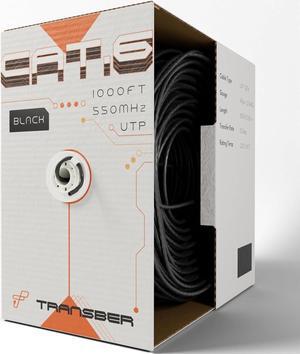 CAT6 CM - 1000ft - CCA - 23AWG - UTP - 550MHz/10Gbps Ethernet Cable (Black)