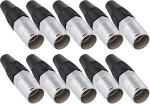 PENGLIN 10PCS RJ45 Waterproof Ethernet Connector,Outdoor PCB Signal Panel Mount Connector Ethernet LAN Network Cable Wire Connect Socket Industrial Circular Connector for Cat5/5e