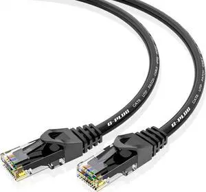G-PLUG 15FT Ethernet Cable CAT6, Internet RJ45 Cable, Round Patch Cable Wire for Home/Office Internet, Modem, Gigabit for Xbox, PS, Routers CAT 6 Network Cord 3FT to 75FT