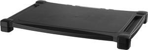 Kantek Extra Wide Single Level Height-Adjustable Monitor/Laptop Stand, 20-Inch Wide x 13.25-Inch Deep x 3 to 6.5-Inch High, Black (MS500)