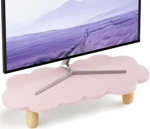 Monitor Stand Riser, Sheep-Shaped Sturdy Wood Computer Monitor Riser, Laptop Monitor Stand, Multi-Purpose Desktop Organizer Riser for Computer, Laptop, Printer, TV, Purple