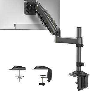 HUANUO Single Monitor Mount, Adjustable Monitor Arm Desk Mount Fits 13-32 inch Screen, Holds 19.8lb, Monitor Stand with 24.41 inch Max Height, Full Motion Swivel Monitor Arm with Vesa Mount