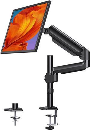 ErGear Single Monitor Mount, Monitor Arm Desk Mount for 13-32 Inch Computer Monitor Holds 19.8 lbs, Gas Monitor Stand for Desk with Swivel/Tilt/Rotation, VESA 75x75 or 100x100mm