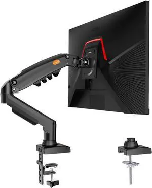 KOORUI Monitor Arm, Gas Spring Adjustable Monitor Stand, Vertical Monitor Mount for Desk with Clamp/Grommet Mounting Base, Swivel Monitor Holder for 17-32inch, 4.4-19.8lbs Monitor
