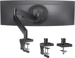 HUANUO Ultrawide Monitor Arm for 13 to 43 Inch Screens, Single Heavy Duty Monitor Arm Holds up to 33 lbs, Full Motion Monitor Desk Mount with Tilt Swivel Rotation, VESA 75x75mm or 100x100mm