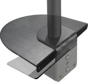 Steel Monitor Mount Reinforcement PlateMonitor Arm Reinforcement Plate for Fragile Tabletop, Monitor Mount Reinforcement Plate Fits Most Monitor Stand C Clamp Installation (Black)