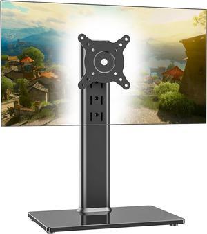 Single Monitor Desk Stand Free-Standing Desk Mount Arm Riser for 13 inch to 32 inch Screen Freestanding VESA Mount Base, Adjustable Height, Tilt, Swivel, Rotation, Black AX05TB01
