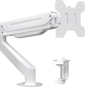 Suptek Monitor Mount Gas Spring Monitor Arm Desk Mount Fully Adjustable Fits 17 20 22 23 24 26 27 inch Monitors (White)