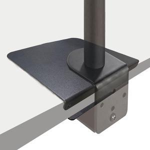Steel Monitor Mount Reinforcement Plate Fits Most Monitor Desk Mountfor Fragile Tabletop Protection (Black, Square-1)
