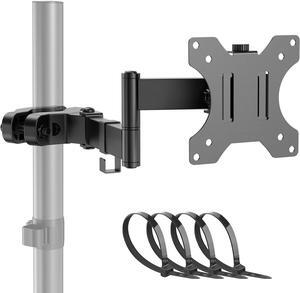 PUTORSEN Universal VESA Pole Mount, Full Motion TV Pole Mount Fits 17 to 32 inch Screens, with Removable 75mm and 100mm VESA Plate, Vesa Mount Arm Holds up to 8kg/17.6lbs, Black