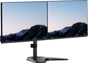 Mount-It! Dual Monitor Stand for Desk, Free Standing Monitor Stands for 2 Screens up to 19.8lbs per Arm, Fully Adjustable Dual Monitor Mount with Tilt, Swivel, Rotation with VESA 75x75 and 100x100