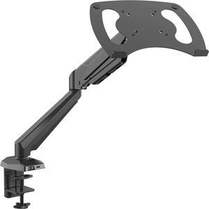 SHOPPINGALL Fully Adjustable Single Gas Spring Laptop Mount Stand for Laptops Up to 17", Features USB 3.0 Port and Audio Port - SA-GM212U+D15-Black