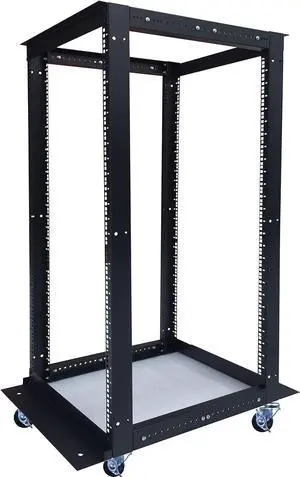 18U 4 Post Open Frame 19" Network Server Rack Cabinet Adjustable Depth 24"-37" for Network or Server New!