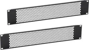 2PCS 2U Blank Rack Mount Panel Spacer with Venting for 19'' Server Rack Enclosure for Network Cabinet
