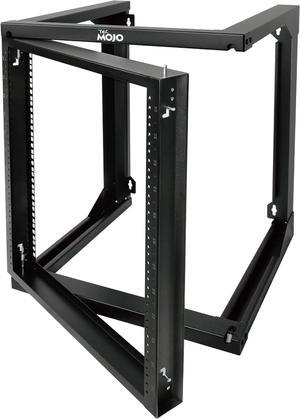 12U Wall Mount Rack, Server Rack,Open Frame Server Rack,Network Rack for 19inch Computer/AV/Data/IT/Media Equipment,18inch Depth,16inch Apart Mounting Holes,Swing Gate,Square and Tapped Holes